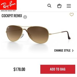 Brand New Men's Ray-Ban Cockpit Aviator Polarized